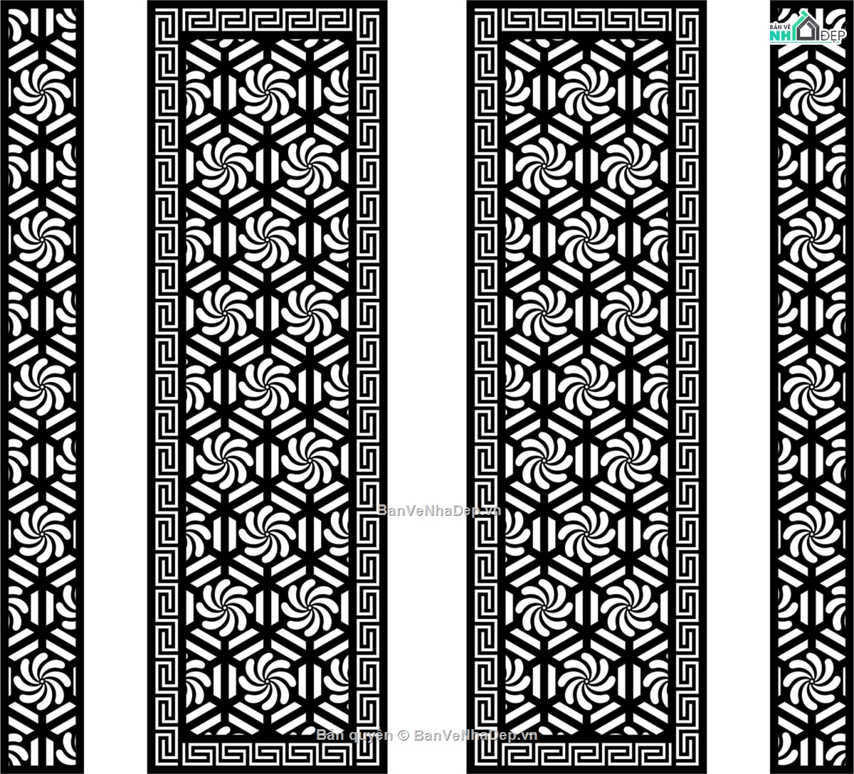 mẫu cổng 4 cánh,cổng 4 cánh cnc,file cnc cổng 4 cánh