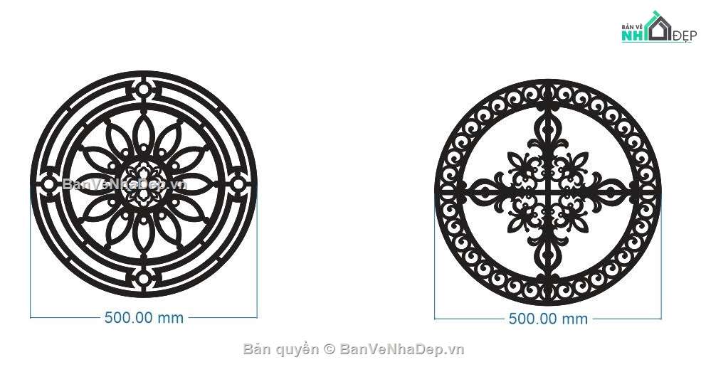 hoa văn tròn,hoa văn cnc,hoa văn tròn cnc