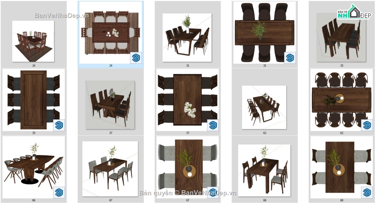 Sketchup bàn ghế gỗ,File su bàn ghế gỗ,Model sketchup bàn ghế gỗ,File sketchup bàn ghế gỗ,chung cư sunrise city,Su bàn ghế gỗ