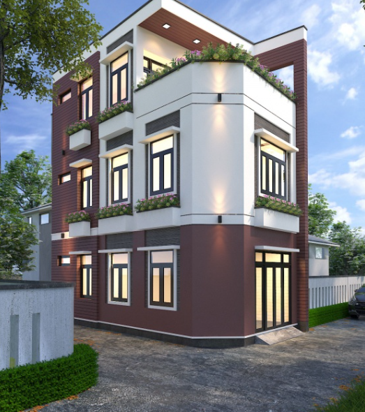 3 tầng,nhà phố 3 tầng,cad nhà phố 3 tầng