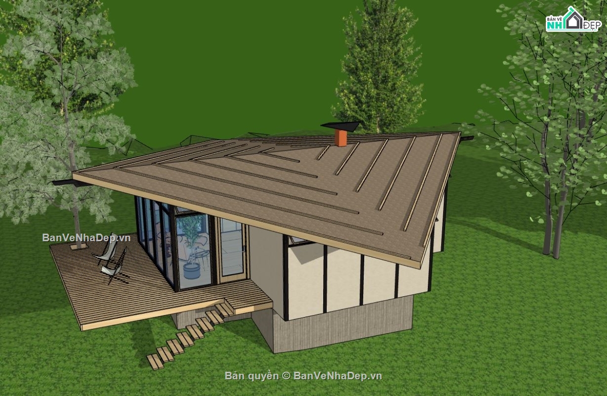 Sketchup home stay,File home stay sketchup,Model su home stay,Home stay sketchup