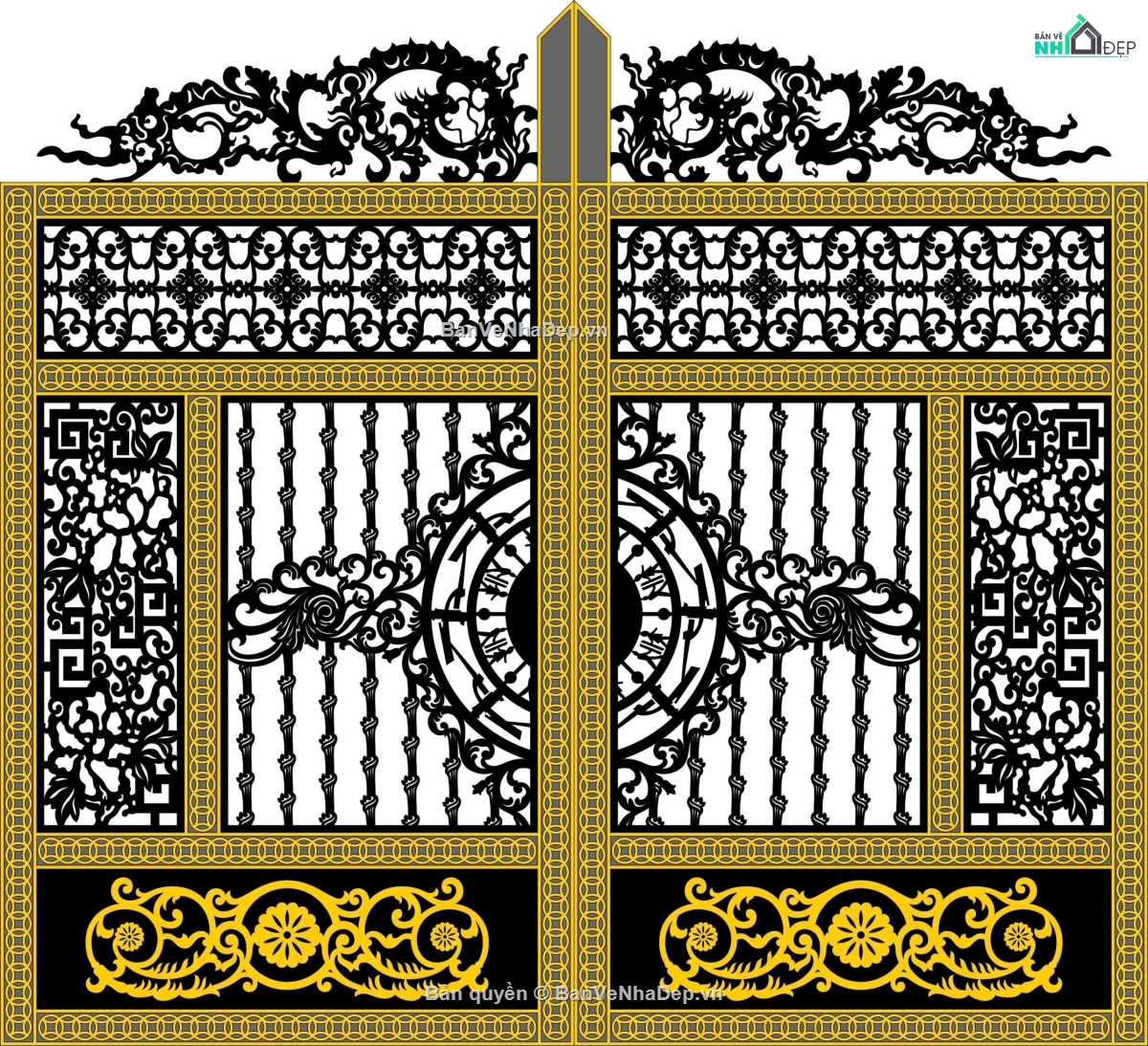 Cổng 2 cánh,file dxf cổng 2 cánh,cổng 2 cánh dxf