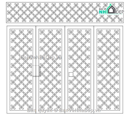 Cổng 4 cánh,file dxf cổng 4 cánh,dxf cổng 4 cánh file dxf