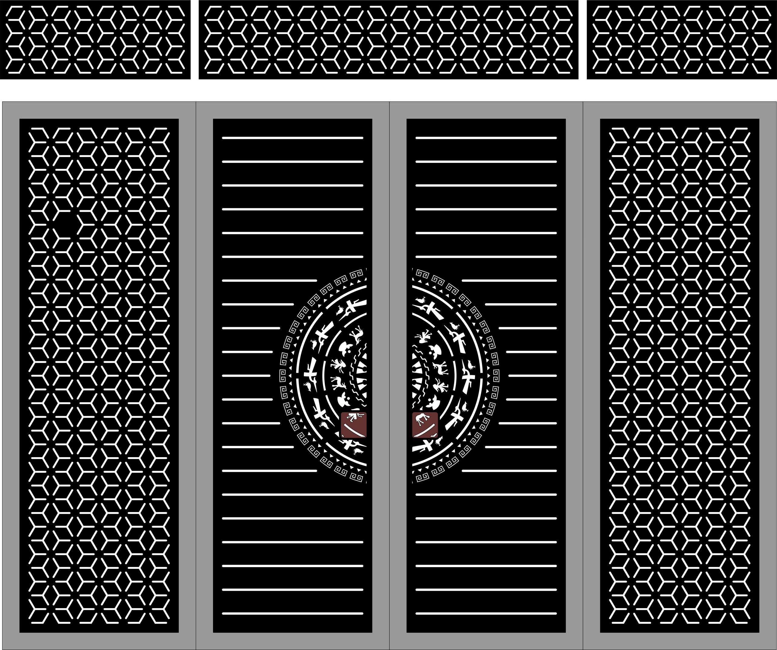 Cổng 4 cánh,file dxf cổng 4 cánh,cổng 4 cánh file dxf