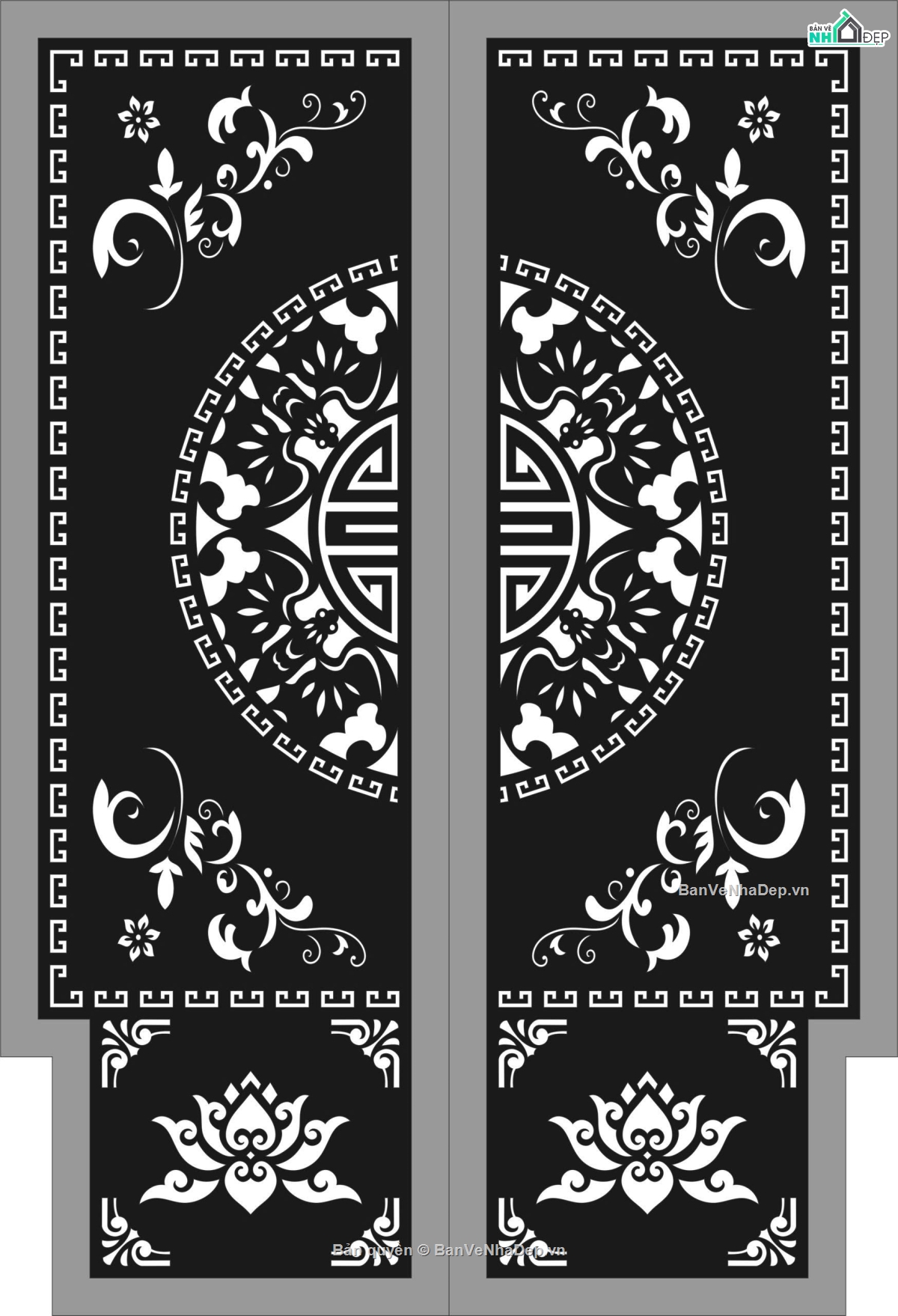 Cổng dơi,cổng 2 cánh,file dxf cổng cnc