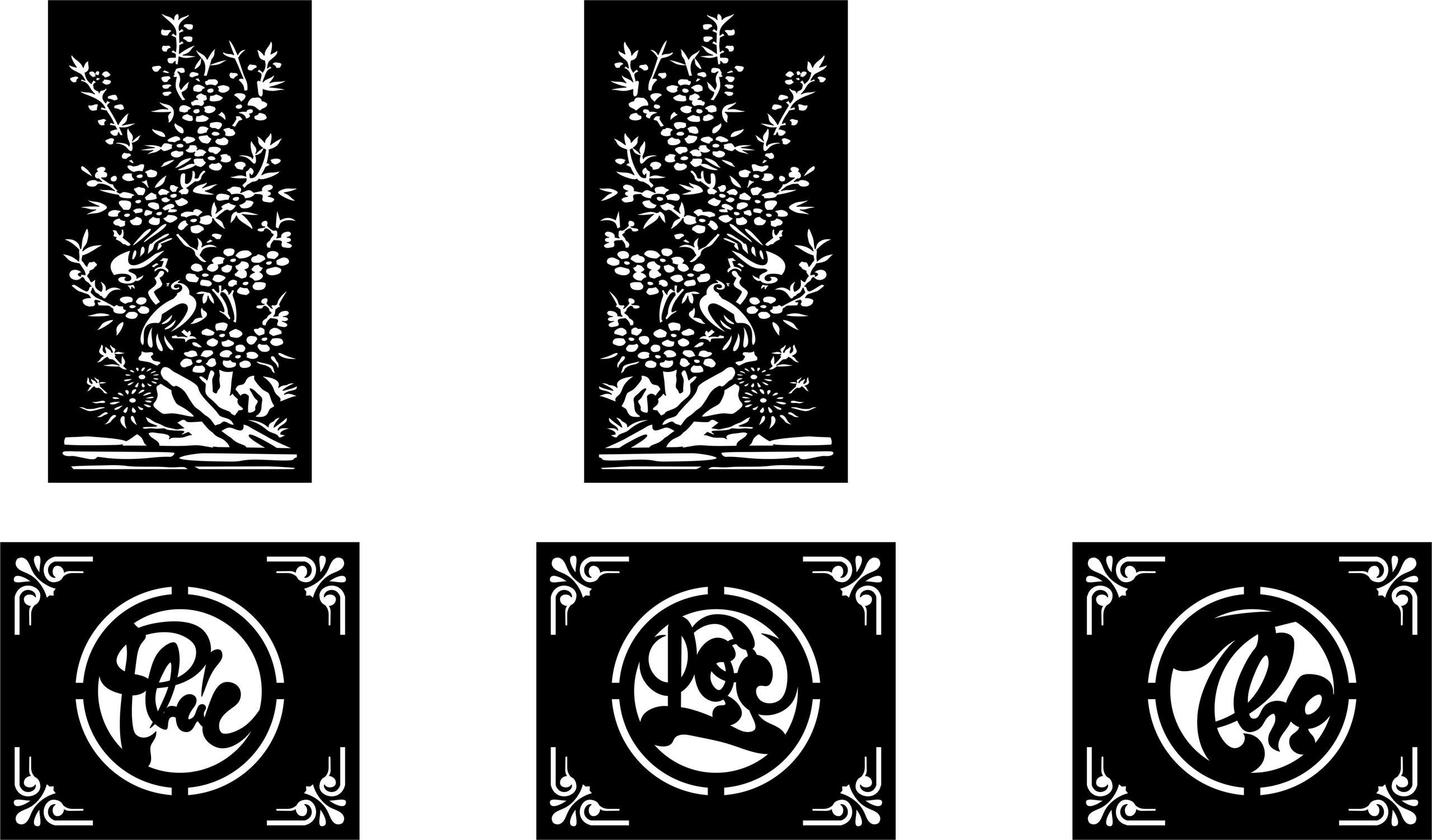 Cổng phúc lộc thọ,Cổng cnc file dxf,cổng cnc