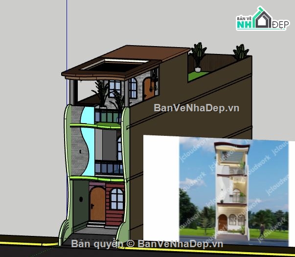 Nhà phố 3 tầng,model su nhà phố 3 tầng,file su nhà phố 3 tầng