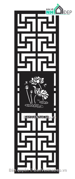 Vách ngăn CNC đẹp,Vách hoa sen đẹp,file dxf vách sen cnc,Vách sen cnc file dxf,File vách cnc dxf