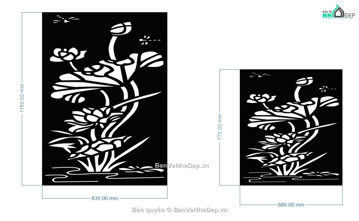 Vách sen,Vách sen cnc file dxf,file dxf vách sen