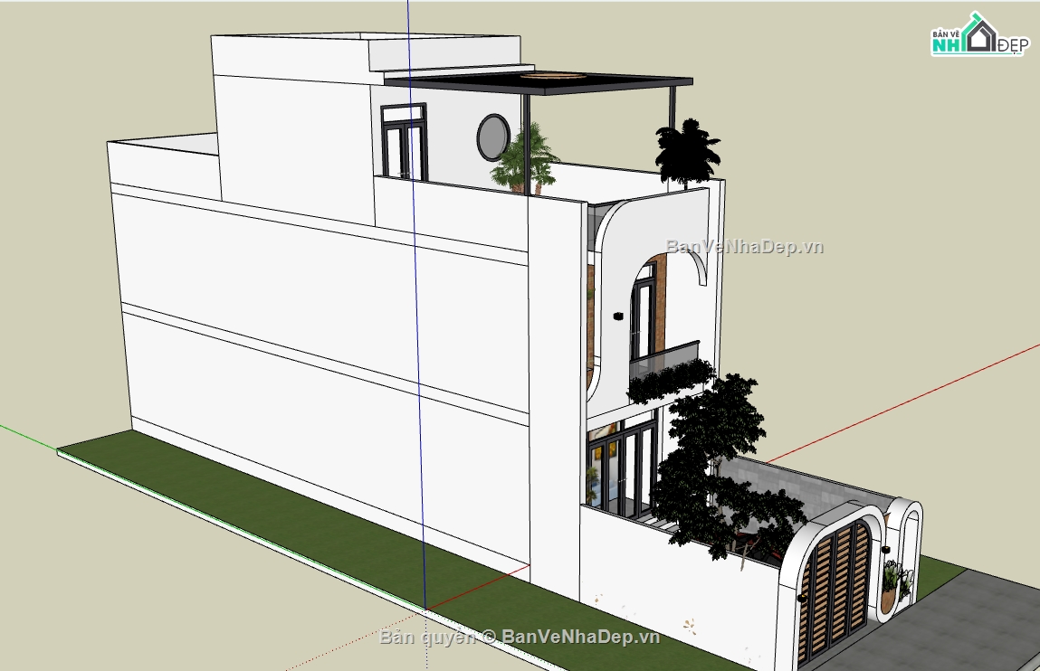 File sketchup Nhà phố 3 tầng,3d sketchup Nhà phố 3 tầng,model sketchup Nhà phố 3 tầng,nhà phố 3 tầng file su