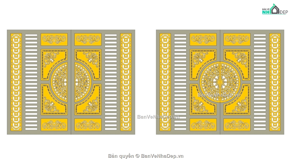 mẫu cổng 2 cánh,file cnc cổng 2 cánh,file mẫu cổng 2 cánh