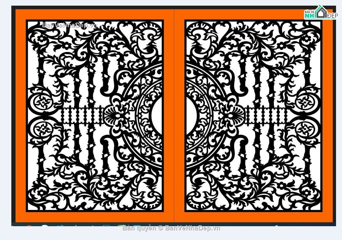 mẫu cổng 2 cánh,cnc cổng 2 cánh,file cắt cnc cổng 2 cánh,autocad cổng 2 cánh