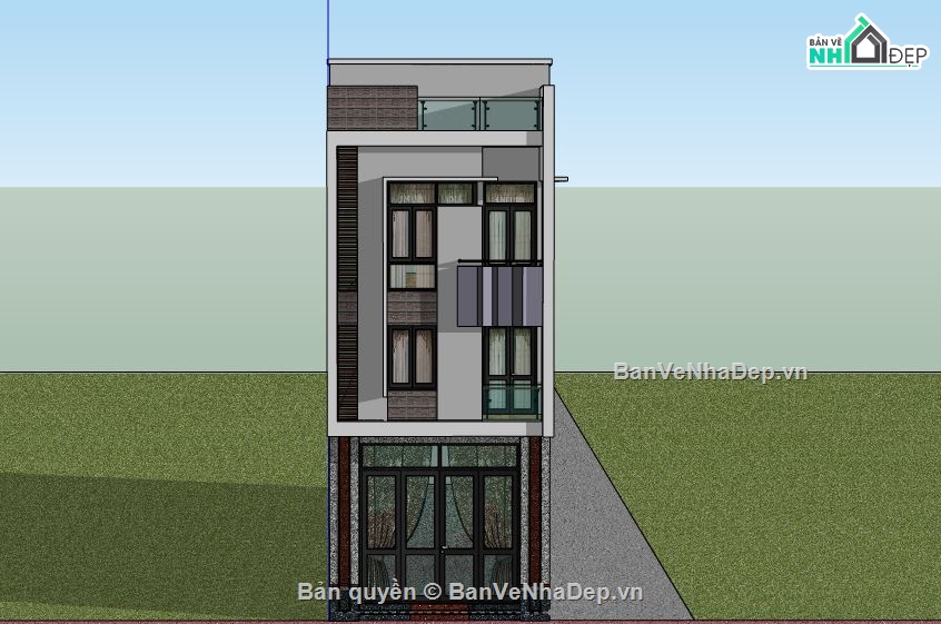 model su nhà phố 3 tầng,nhà phố 3 tầng file su,file sketchup nhà phố 3 tầng,sketchup nhà phố 3 tầng,nhà phố 3 tầng model su