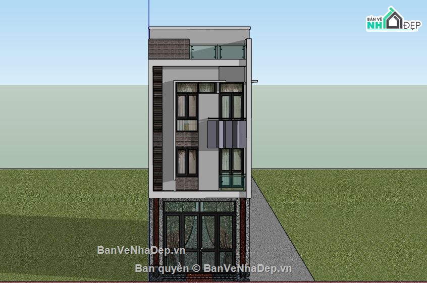 model su nhà phố 3 tầng,nhà phố 3 tầng file su,file sketchup nhà phố 3 tầng,sketchup nhà phố 3 tầng,nhà phố 3 tầng model su