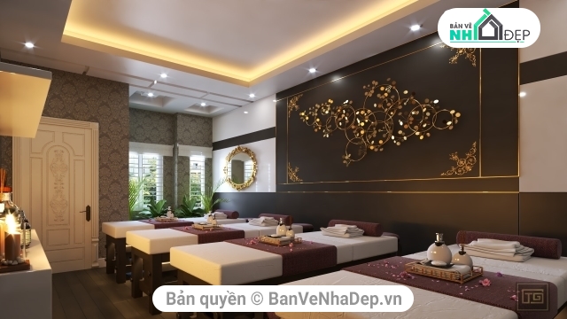 sketchup nội thất spa,thiết kế nội thất spa,mẫu tiệm spa đẹp,nội thất tiệm spa,tiệm spa