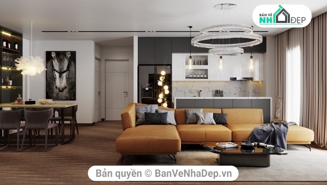 Nội thất chung cư,3dmax Nội thất,Thiết kế nội thất Việt Đức Complex,3dmax thiết kế nội thất chung cư