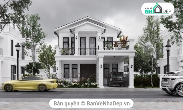 biệt thự 2 tầng,phối cảnh biệt thự 2 tầng,Model 3dsmax ngọi cảnh biệt thự,3dmax ngoại cảnh biệt thự,thiết kế biệt thự 2 tầng