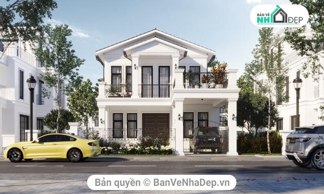 biệt thự 2 tầng,phối cảnh biệt thự 2 tầng,Model 3dsmax ngọi cảnh biệt thự,3dmax ngoại cảnh biệt thự,thiết kế biệt thự 2 tầng