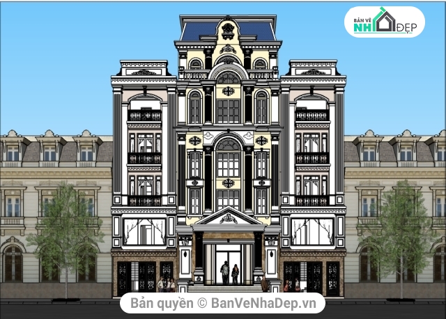 Sketchup dựng 5 mẫu khách sạn siêu đẹp giá chỉ 63k
