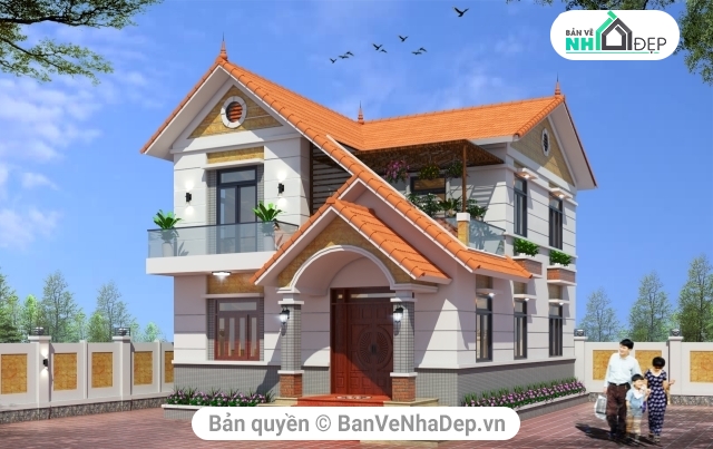 biệt thự 2 tầng,kiến trúc biệt thự,kiến trúc nhà 2 tầng,bản vẽ biệt thự 2 tầng,file cad biệt thự 2 tầng,thiết kế kiến trúc biệt thự