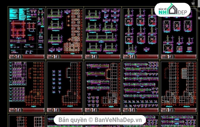 5 bản vẽ Autocad trường trung học cơ sở mới 2020