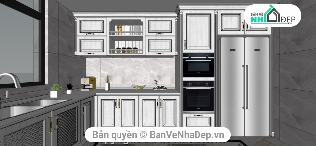 Mẫu nội thất nhà bếp,thiết kế nội thất phòng bếp,sketchup nội thất nhà bếp,nội thất nhà bếp 2019,nhà bếp hiện đại
