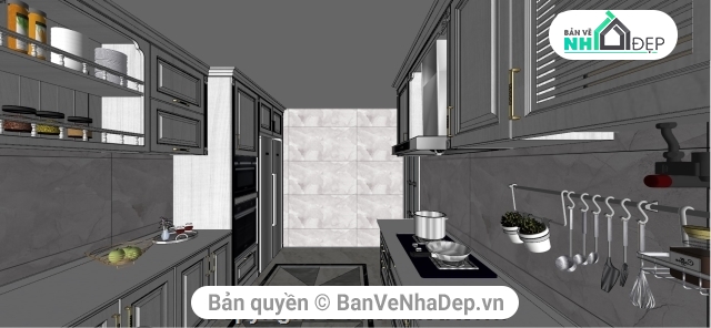 Mẫu nội thất nhà bếp,thiết kế nội thất phòng bếp,sketchup nội thất nhà bếp,nội thất nhà bếp 2019,nhà bếp hiện đại