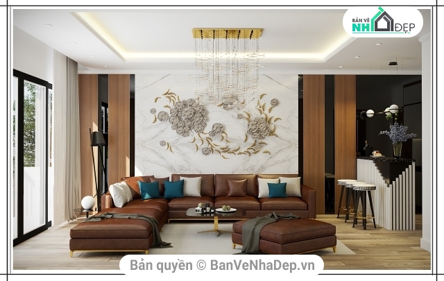 sketchup phòng khách,File sketchup phòng khách đẹp,nội thất phòng khách,Mẫu nội thất phòng khách đẹp