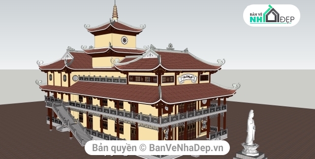 6 File Sketchup đình chùa hot nhất 2019