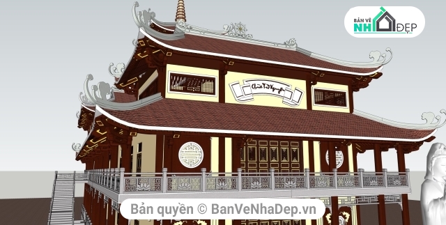 6 File Sketchup đình chùa hot nhất 2019