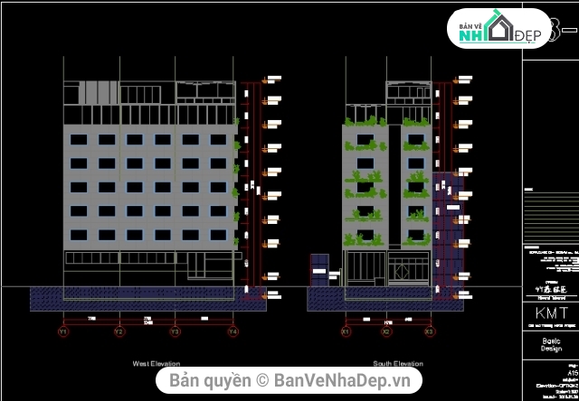 CAD khách sạn 7 tầng,Khách san mini  07 tầng,Khách sạn min ni 11.5x23.4m,thiết kế khách sạn mini,bản vẽ khách sạn 7 tầng