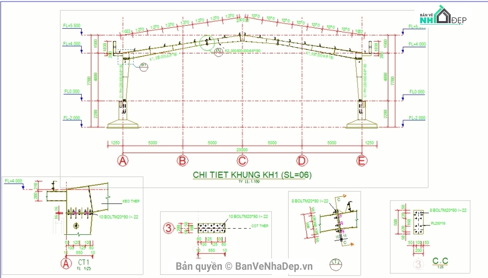 Nhà ăn 20x30m,Kết cấu thép,Nhà xưởng,Nhà ăn 20x30m Tekla,Thiết kế nhà ăn,mẫu nhà ăn