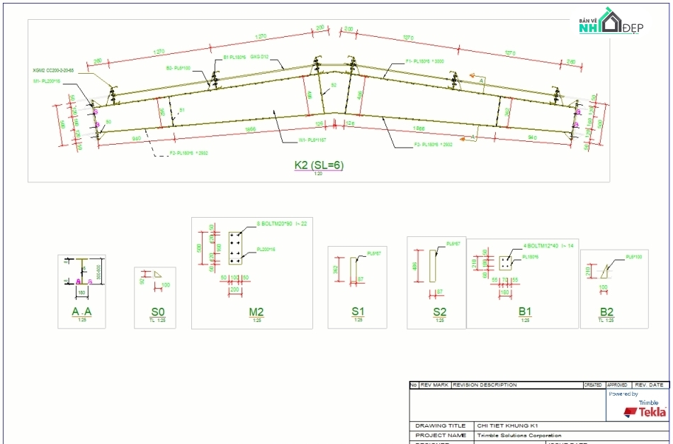 Nhà ăn 20x30m,Kết cấu thép,Nhà xưởng,Nhà ăn 20x30m Tekla,Thiết kế nhà ăn,mẫu nhà ăn