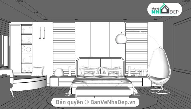file sketchup phòng ngủ,Model phòng ngủ,3d sketchup phòng ngủ,sketchup Phòng ngủ,thiết kế phòng ngủ đẹp,phòng ngủ hiện đại,mẫu phòng ngủ đẹp