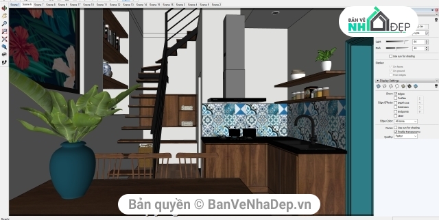 nội thất phòng khách,nội thất nhà dân,SU đồ nội thất,Sketchup nội thất gia đình