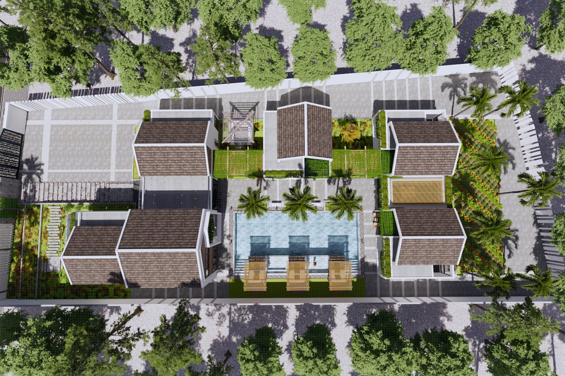 Sketchup Villa,Model Sketchup,khu nghỉ dưỡng,nghỉ dưỡng