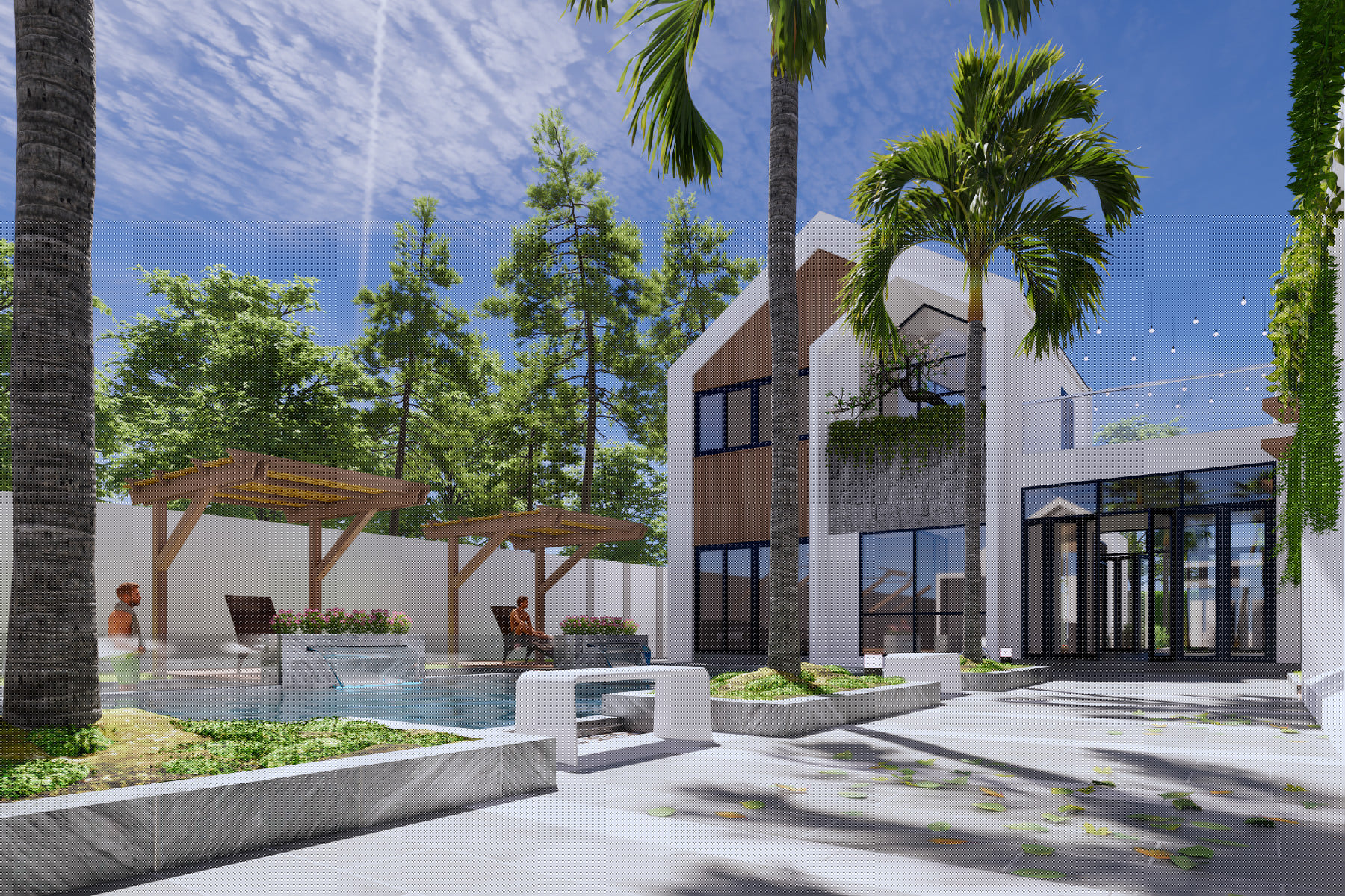 Sketchup Villa,Model Sketchup,khu nghỉ dưỡng,nghỉ dưỡng
