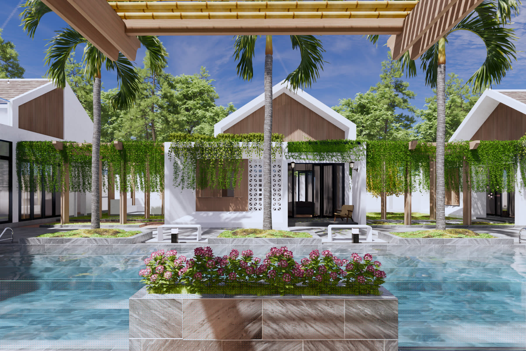 Sketchup Villa,Model Sketchup,khu nghỉ dưỡng,nghỉ dưỡng