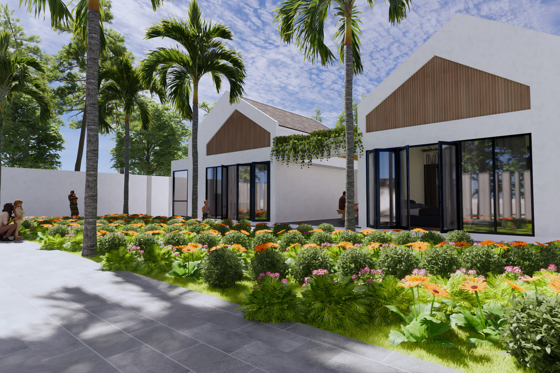 Sketchup Villa,Model Sketchup,khu nghỉ dưỡng,nghỉ dưỡng