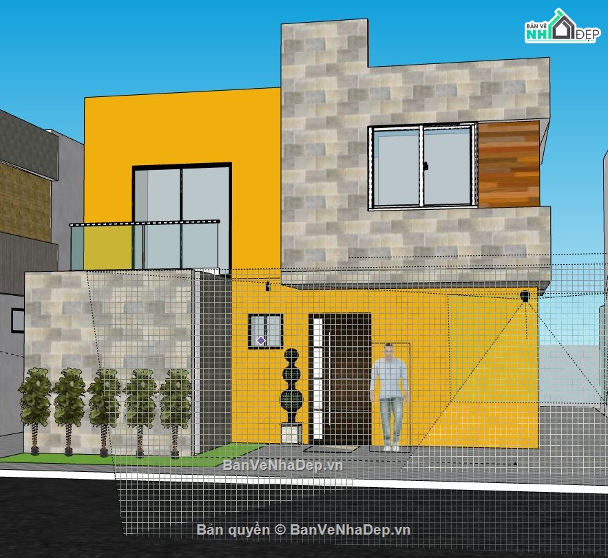 Biệt thự 2 tầng,model su biệt thự 2 tầng,biệt thự 2 tầng file su