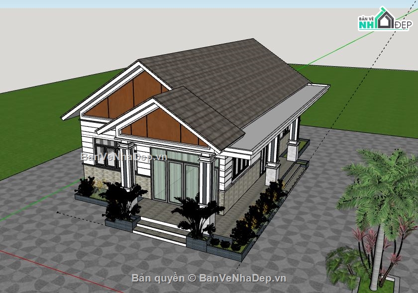model su biệt thự 1 tầng,file sketchup biệt thự 1 tầng,biệt thự 1 tầng model su,sketchup biệt thự 1 tầng,file su biệt thự 1 tầng
