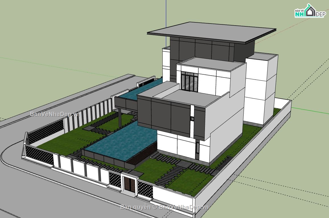 Biệt thự 3 tầng file sketchup,model su biệt thự 3 tầng,biệt thự 3 tầng file sketchup,biệt thự 3 tầng sketchup,file su biệt thự 3 tầng