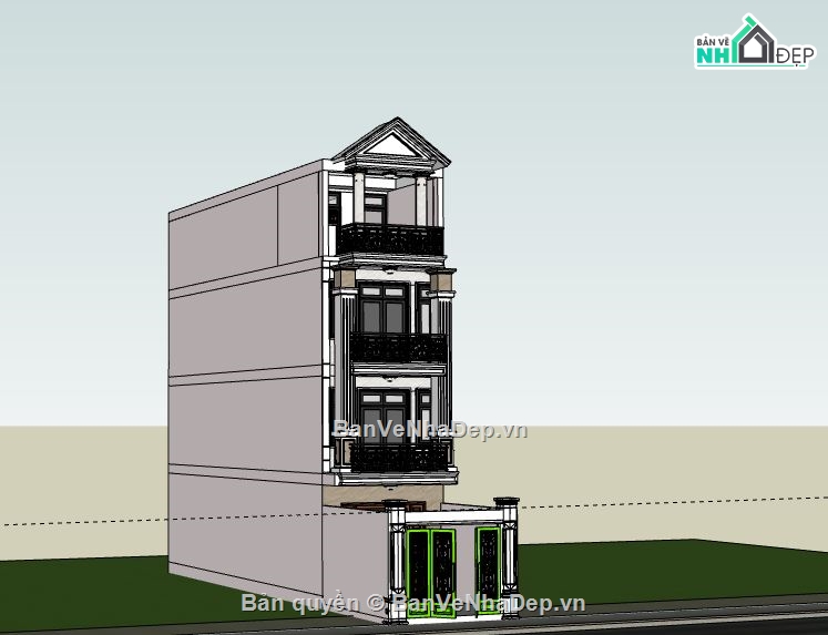 Nhà phố 4 tầng,Nhà 4 tầng đẹp,model su nhà phố 4 tầng