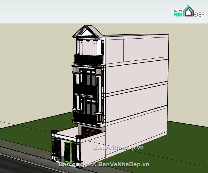 Nhà phố 4 tầng,Nhà 4 tầng đẹp,model su nhà phố 4 tầng