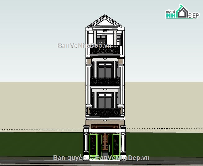 Nhà phố 4 tầng,Nhà 4 tầng đẹp,model su nhà phố 4 tầng