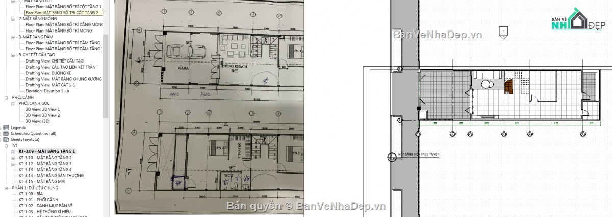 Revit nhà phố 3 tầng,revit nhà phố 3 tầng,File revit nhà phố,Bản vẽ revit nhà phố,nhà phố 3 tầng revit