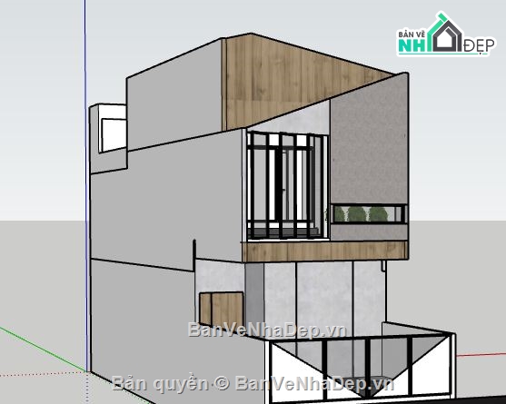 Nhà phố 2 tầng,model su nhà phố 2 tầng,file su nhà phố 2 tầng,sketchup nhà phố 2 tầng,nhà phố 2 tầng file su