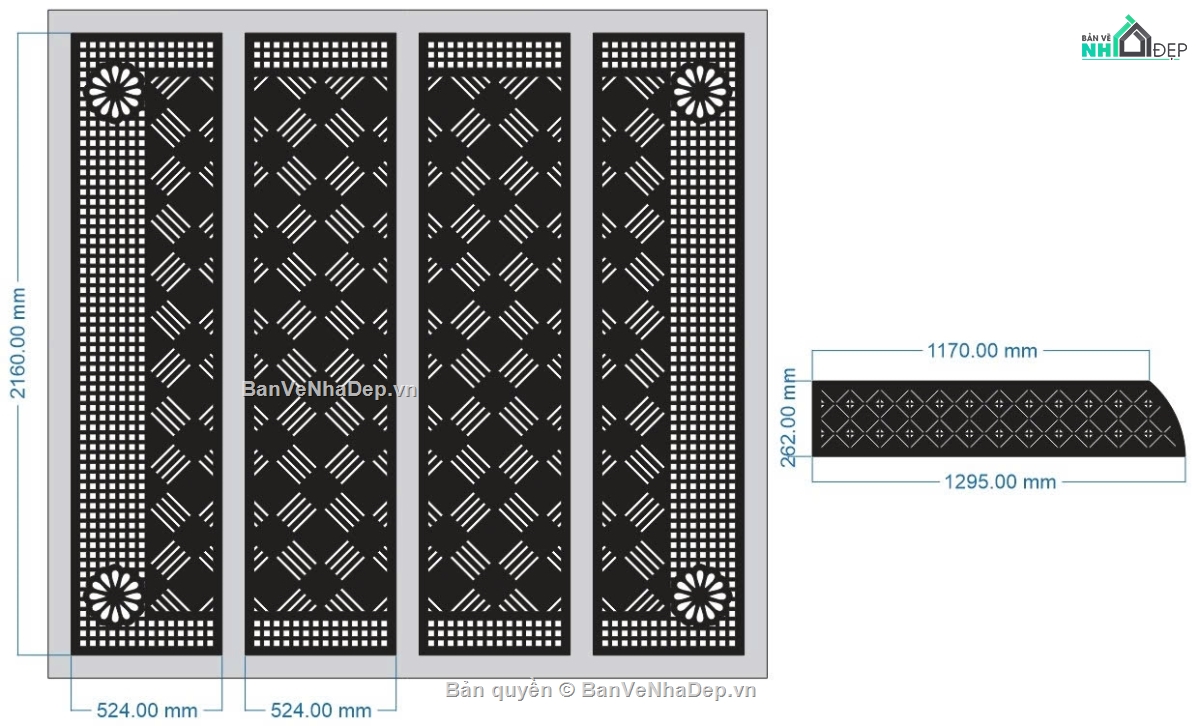 file cnc cổng 4 cánh,mẫu cổng 4 cánh,cnc cổng 4 cánh