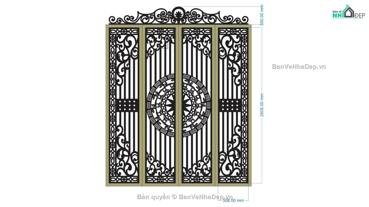 cổng 4 cánh cnc,file cnc cổng 4 cánh,mẫu cnc cổng 4 cánh