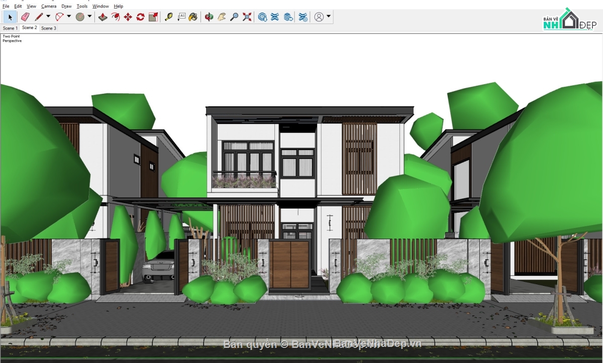 Nhà 2 tầng file sketchup,File sketchup Nhà phố 2 tầng,Nhà phố 2 tầng file sketchup,file sketchup nhà phố 2 tầng,Sketchup nhà phố 2 tầng,Sketchup nhà phố 2 tầng 8.5x12m
